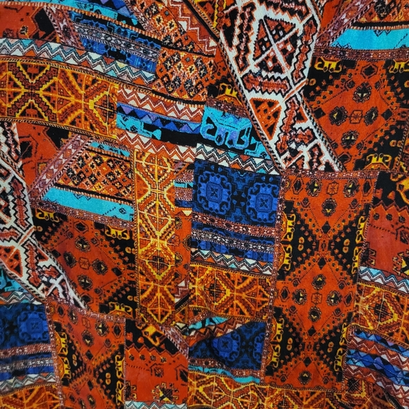 Long Ethnic multi-color split with zipper in back. - Picture 3 of 6